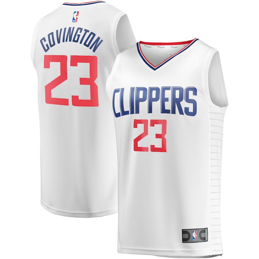 Men Los Angeles Clippers 23 Robert Covington Fanatics Branded White Fast Break Player NBA Jersey